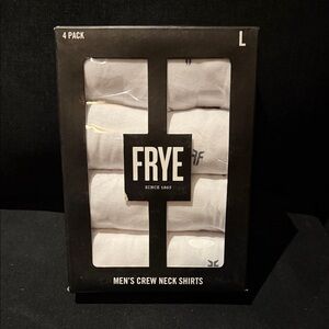 Frye Men's Classic White Crew Neck Undershirts - 4 Pack